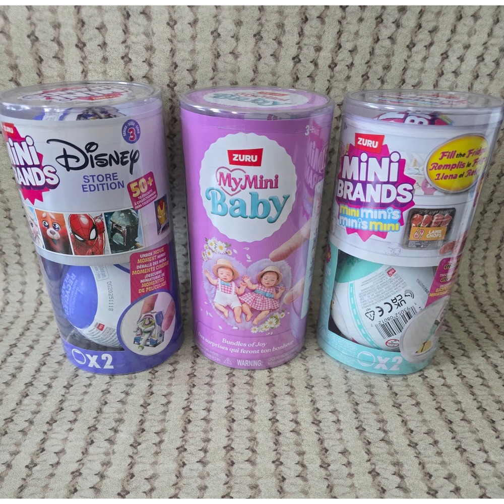 Zuru Mini Brands Bundle Disney Store Edition Mini Minis My Mini Baby 3 Pack New
